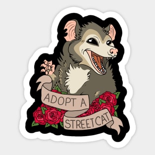 Possum - Adopt a street cat Sticker